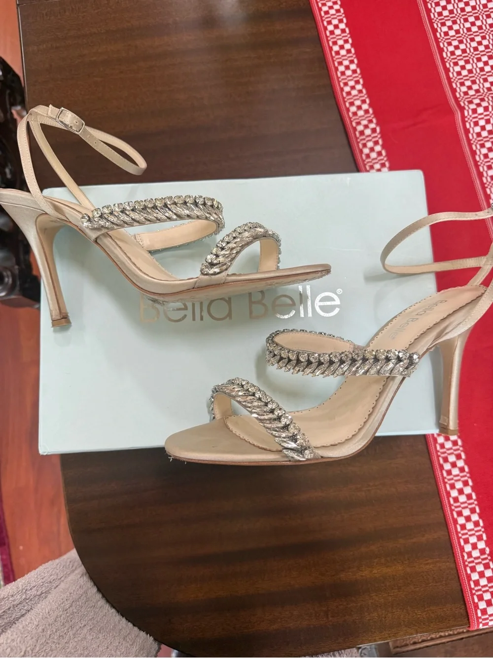 Bella Belle Bridal Crystal-Embellished Ankle-Strap Sandal - Women